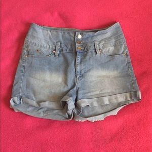 High waisted Booty shaping stretchy denim shorts